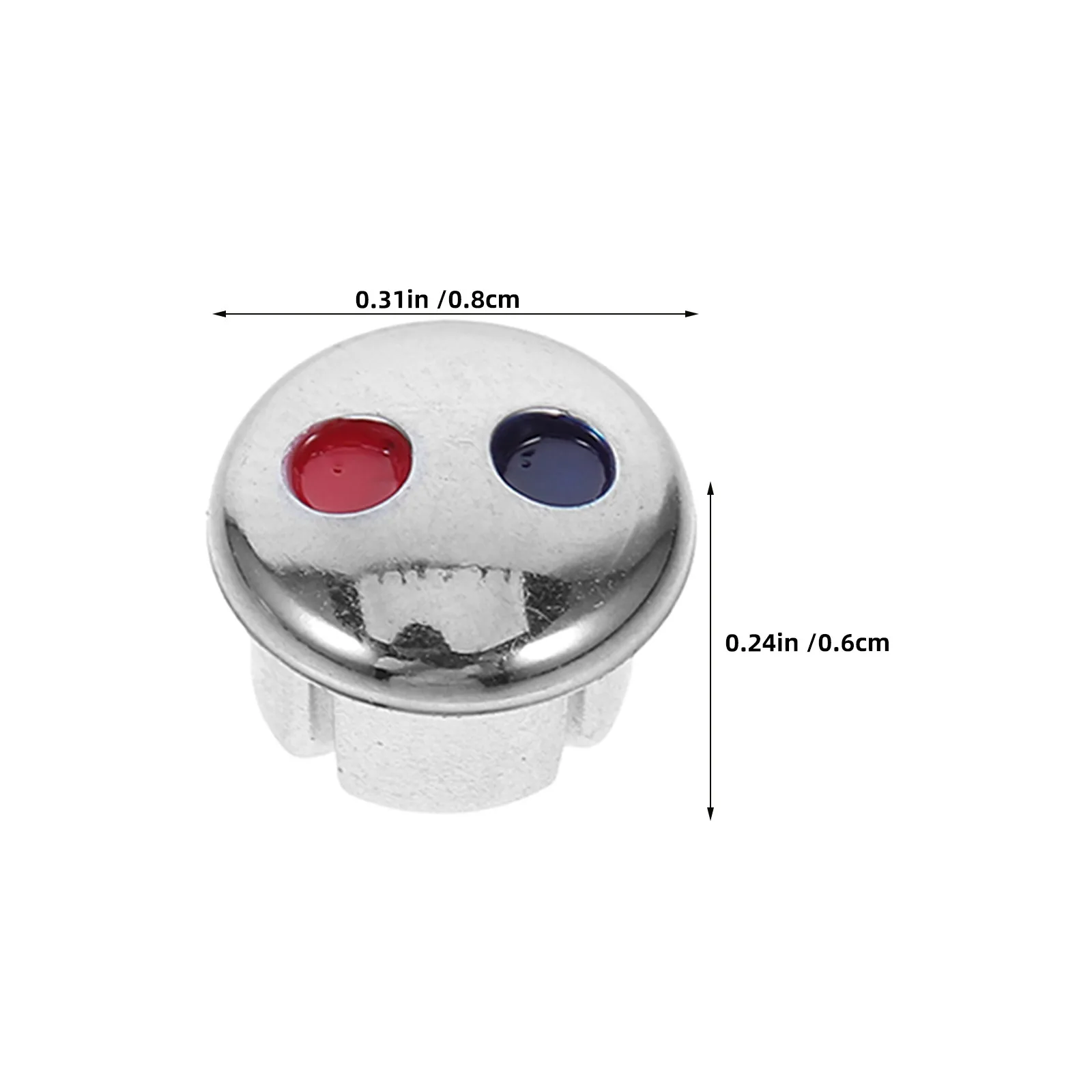 30Pcs Water Faucet Handle Cover Caps 6.7mm Red Blue Hot Cold Indicator Buttons Universal Fit Mixer Tap Hole Plug Bathroom