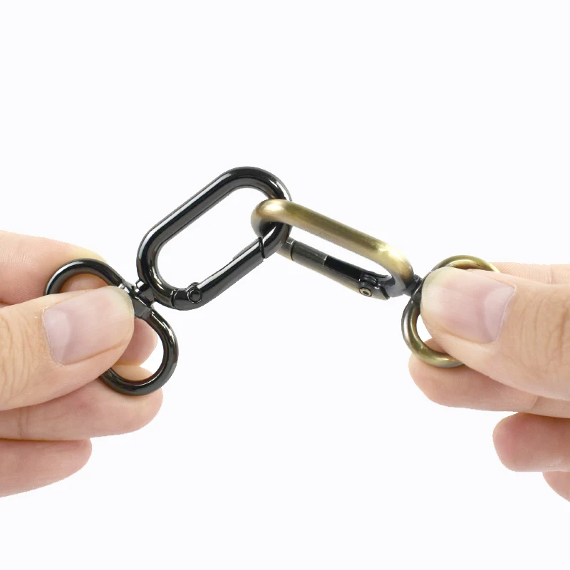 

10/20Pcs 10-25mm Spring Metal Buckle Rotating Lobster Buckles O-Ring Clasp Handbag Chain Snap Hook Keychain Clip Bag Accessories