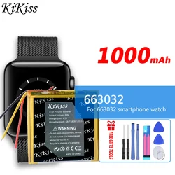 KiKiss  New Battery 1000mAh for 663032 Smartphone Watch Digital Batteries