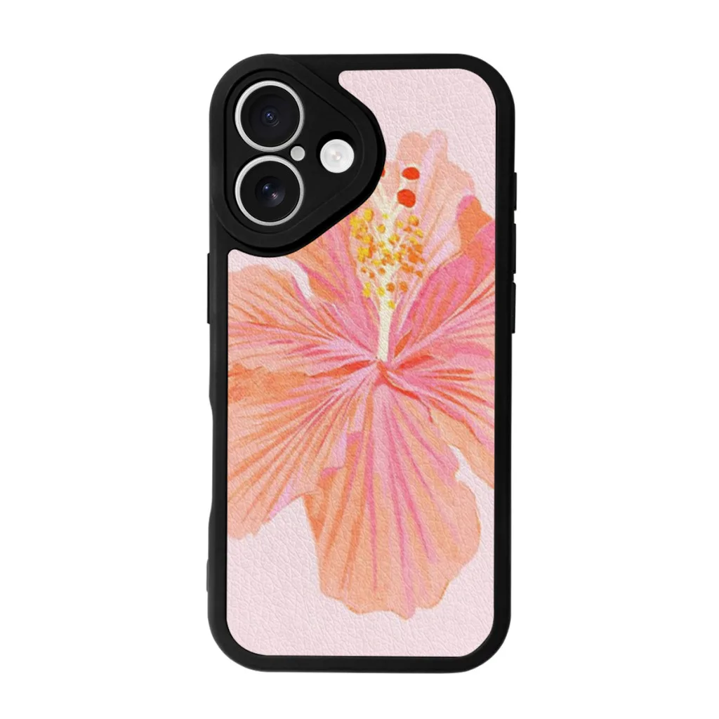 

Phone Case For iPhone 16 Pro Max Silicone Skin Case Hibiscus Flower