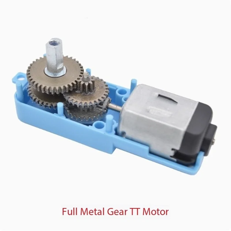 TT reducer motor single and double shaft metal gear all metal/semi-metal smart car robot accessories DC 3V-6V 1:90