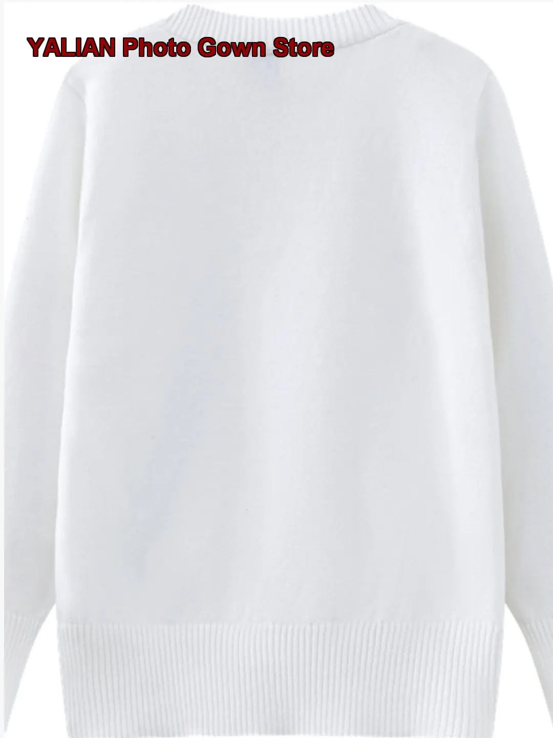 Solid Color V-Neck Knit Cardigan College Style Pure Cotton Pocketed Students’ Plain Knit Coat Kids