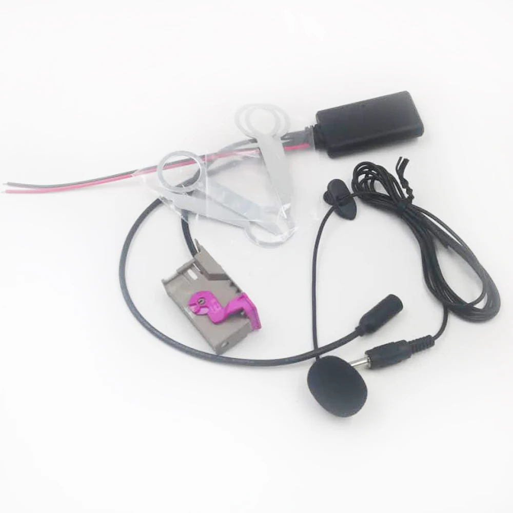 Biurlink RNS-E Headunit Bluetooth 5.0 Aux Audio Cable Microphone Handsfree Adapter do urządzenia AUDI RNS-E