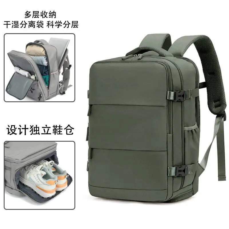 Large capacity Simple Unisex Lightweight Sports Backpack Sports Backpack Capacity Shoe Compartment Business Travel Computer