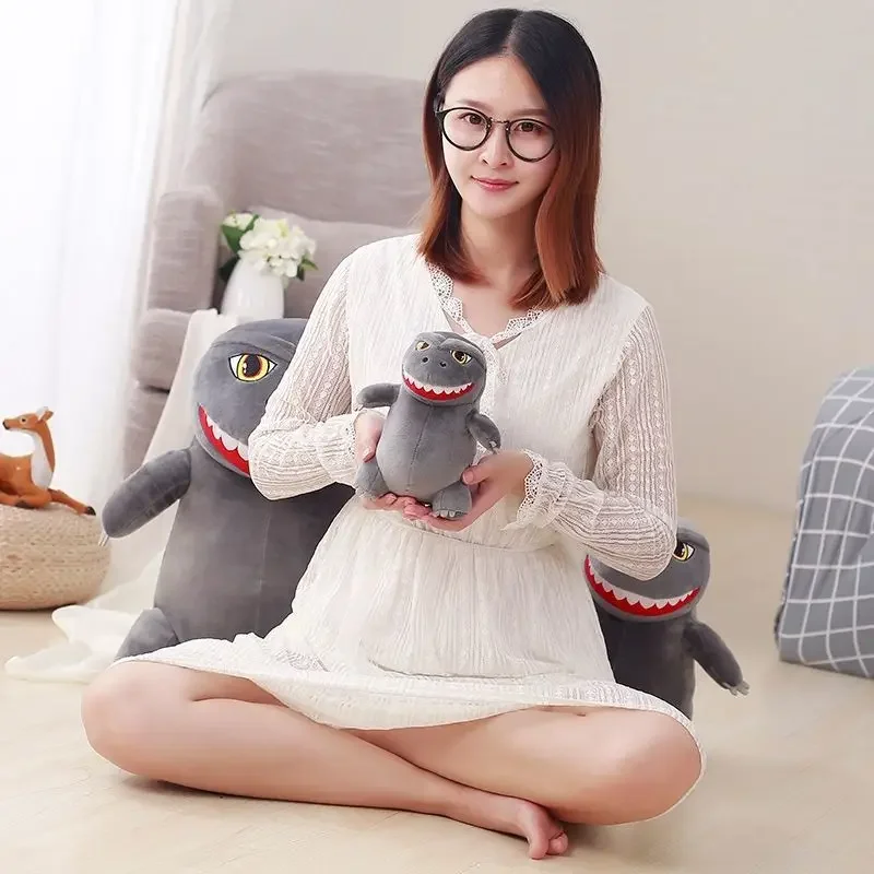 20-50cm figurka Anime Godzilla wypchana kreskówka król potwora Kawaii Plushes urocze zabawki dla dzieci prezent urodzinowy