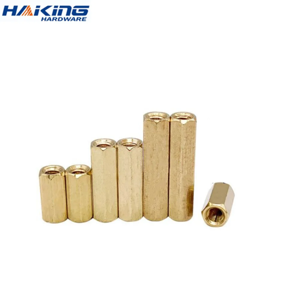 

10pcs/lot Hex Female to Female M2 M2.5 M3 M4 M5 brass standoff spacer Hexagonal Stud Spacer Hollow Pillars Screw