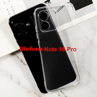 Full Camera Protection Case For Ulefone Note 16P Case Silicon Soft Black TPU Phone Cover For Ulefone Note 16 Pro Note16 Pro Etui