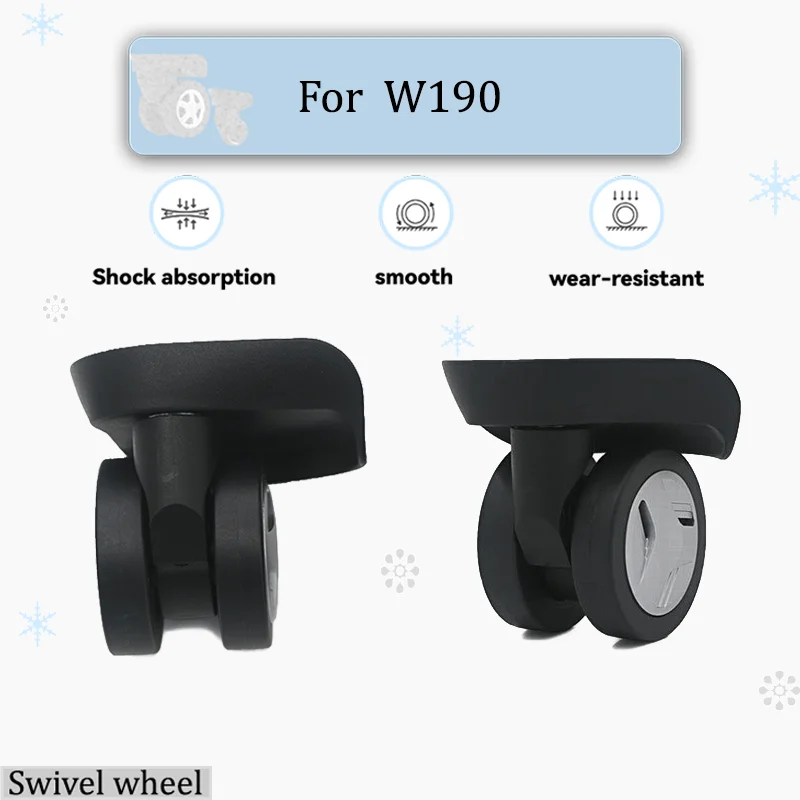 

For W190 Extra-Long-Life Luggage Wheel Accessories Silent Swivel Castors Anti-Slip & Wear-Resistant Replacement & Repair