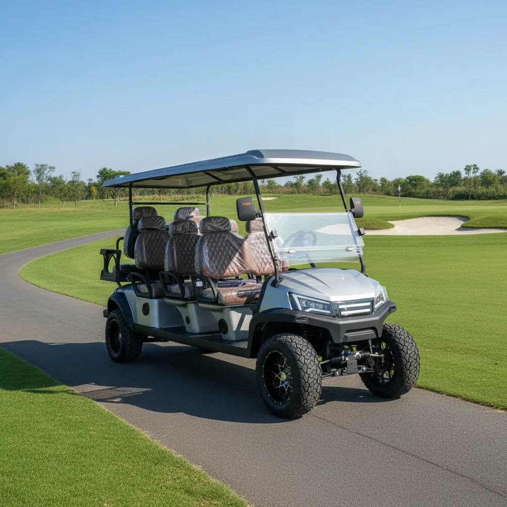 48V 60V 72V Electric Golf Cart Battery Powered Utility Buggy Sightseeing Beach Car For Adults