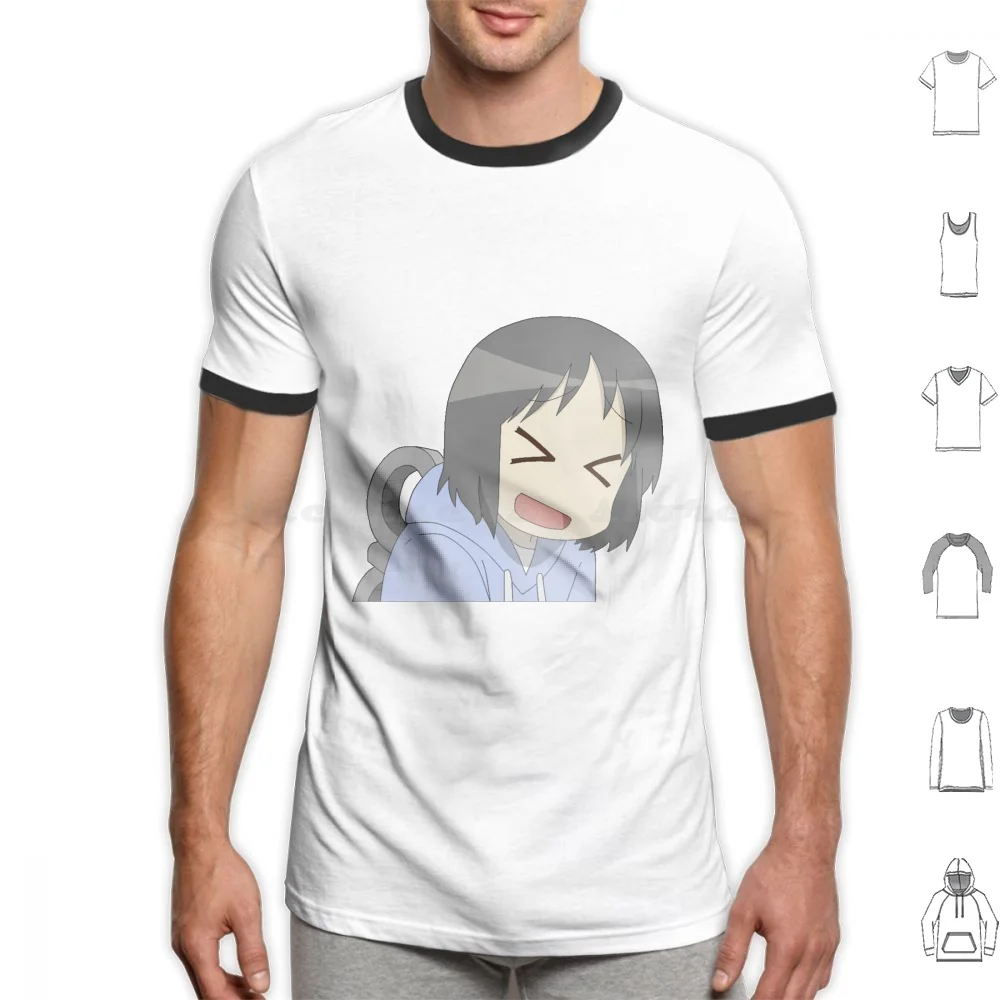 Nichijou-Robot Girl T Shirt Big Size 100% Cotton Nichijou Yuukos Nezumi Sakamoto Nichijou Obk Obake Nichijou Raven Crow Raven