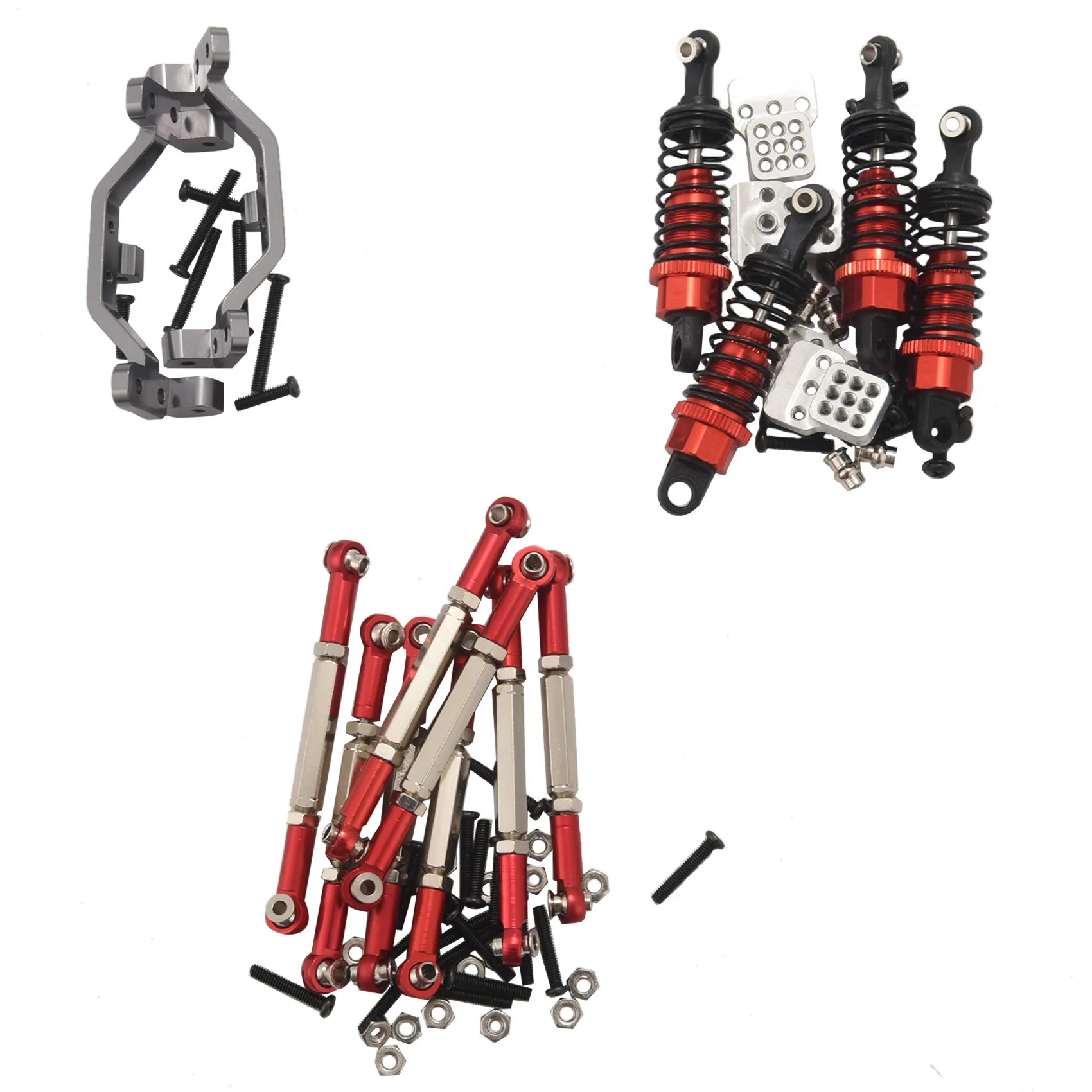 

Металлический тяга рулевого управления A63T-Upgrade, основание тяги, амортизатор для радиоуправляемых моделей WPL B14 B24 C14 C24 C34 1/16, запчасти