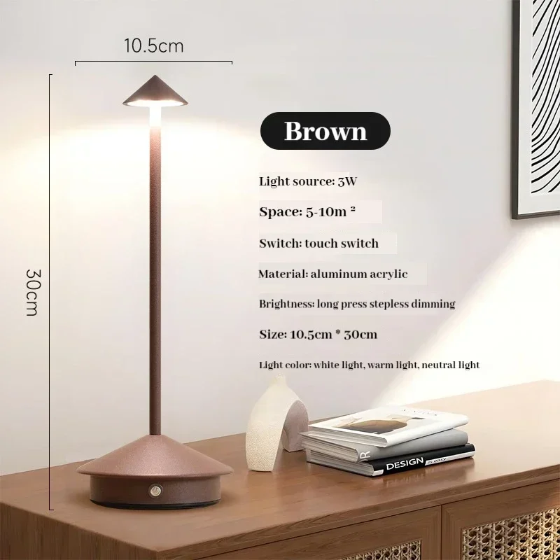 Type-C Rechargeable Table Lamp Creative Dining Touch Led Hotel Bar Coffee Pina pro Table Lamp Lampada Da Tavolo Decorative Lamp