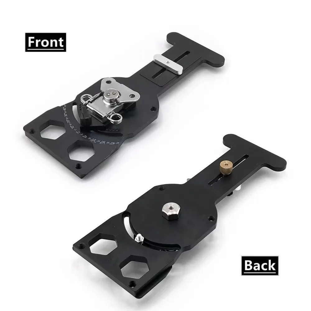 Adjustable Angle Track Saw Square with -60° to 60° Quick Positive Angle Stop,Protractor,90 Degree Right Angle Rail Square Guide