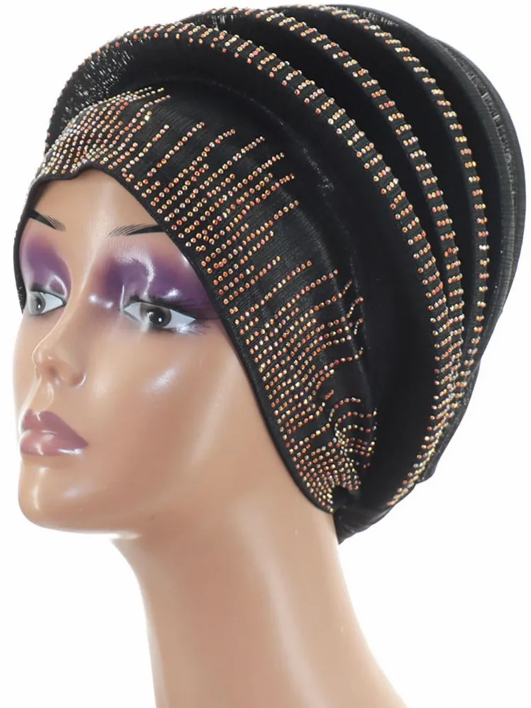 2026년 신상 아프리카 헤드타이 터번 나이지리아 오토 겔레 헤드랩 오토 겔레 여성 터번 캡 웨딩 겔레 무슬림 헤드랩 보닛