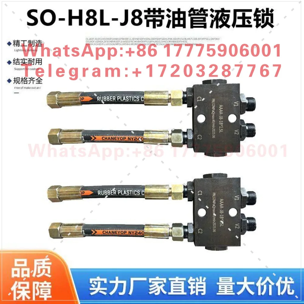 SO-H8L-J8 Two-way cylinder with hydraulic pipe hydraulic lock geological exploration crawler oil cylinder