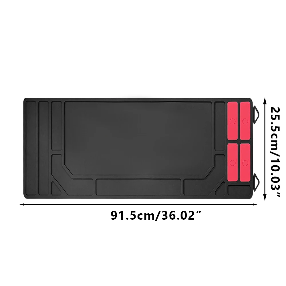 Magnetic Maintenance Work Mat PVC Repair Cleaning Pad Anti‑Slip Backing Tool Storage Area Rollable Portable Hunting Accessories - view 2