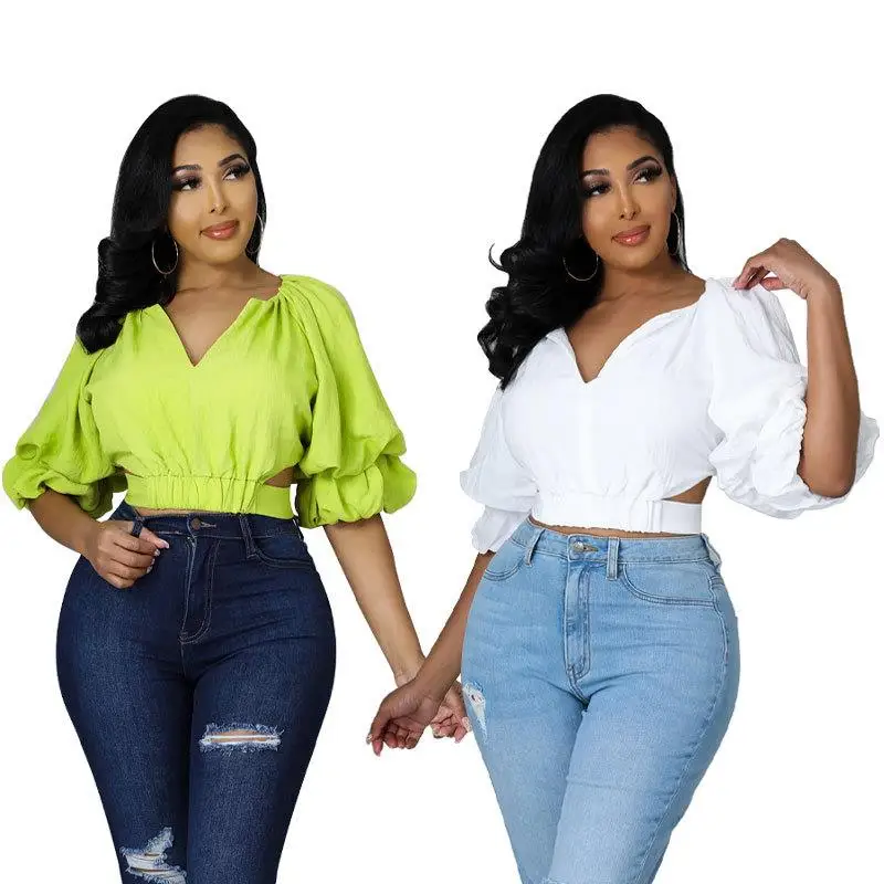 

Women's White irt with Fene Touch ort Sve Commute Sle Polyester Fabric Regular Thin Non-Deformable