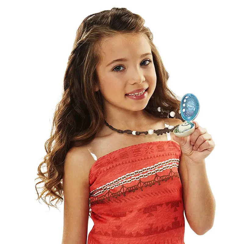 2025 nowy Disney 1:1 replika naszyjnik Moana animacja peryferyjny kształt oceanu naszyjniki z wyglądającymi prezentami urodzinowymi dla dzieci