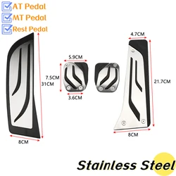 RHD Footrest Pedal Pad Cover for BMW F20 F30 F31 316i 320i 328i 1 3 4 Series Sport Gas Brake Foot Pedal Cover Rest Pedals Kit