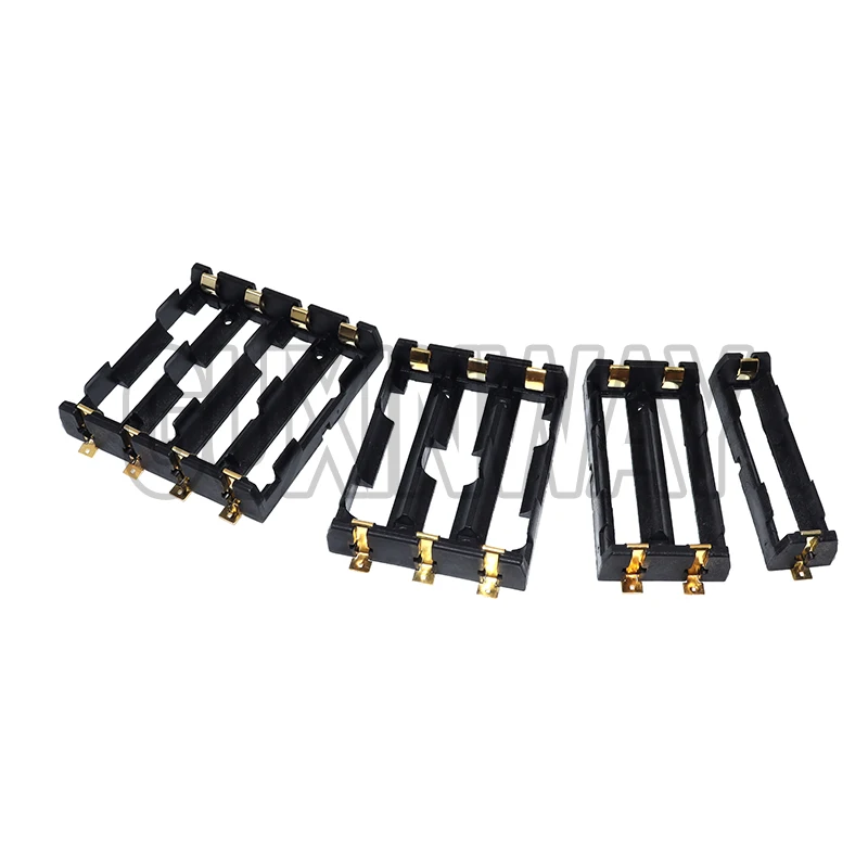 1x2x3x4x18650 smt battery holder 18650 smd storage box battery container power bank with bronze pins rechargeable SMT DIY