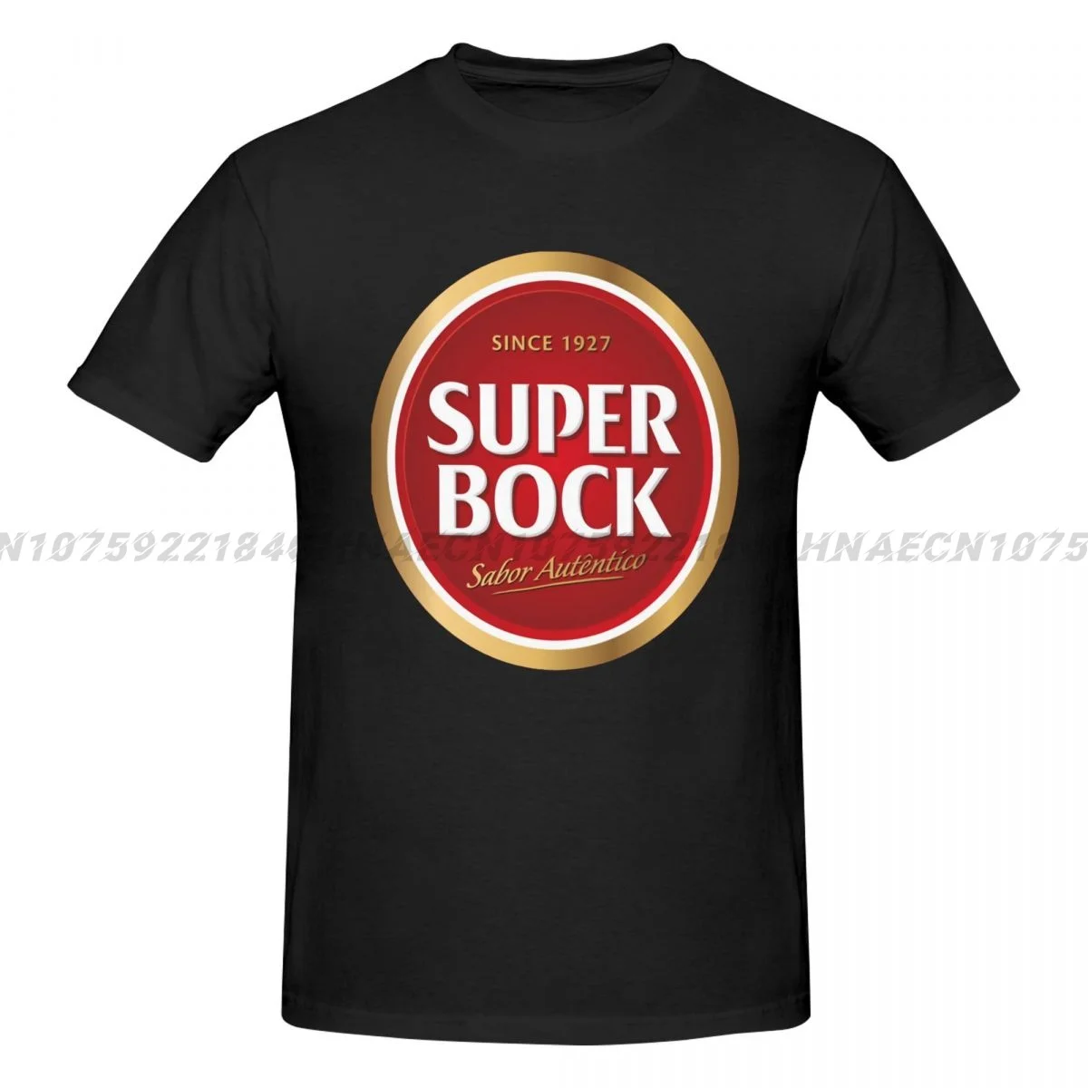 Men\'s casual fashion T-shirt round neck cool man\'s Super Bock beer Portugal Fashion Printed men\'s T-Shirt Short Sleeve