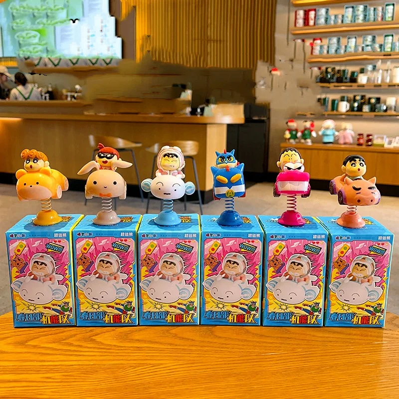 Pastello originale Shin Chan Scatola cieca Pastello Shin-Chan Action Figure Doll Decorat Collezione di ornamenti per auto Giocattolo Regalo di Natale