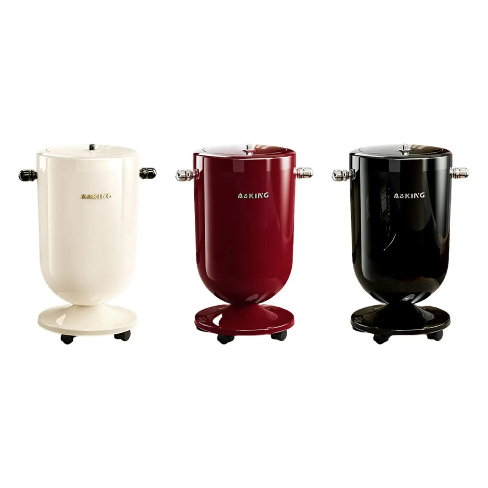 

Trash Bin with Lid ABS Plastic 20L Sturdy Waterproof Garbage Container for Kitchen Meeting Room Bedroom