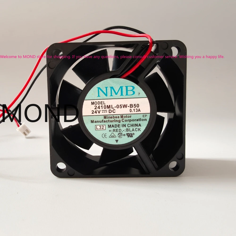 NMB 2410ML-05W-B50 Server Cooling  NMB-MAT 6025 6CM DC24V 0.13A Axial Flow CPU Inverter Cooler Fan