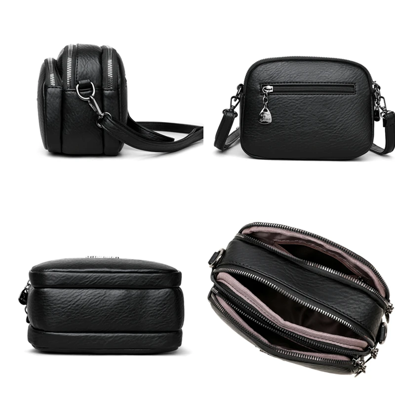 Luxury Shoulder Messenger Bag Handbags Purses Designer Women Bag Ladies Many Pocket Bags Branded Soft Leather Sac A Main