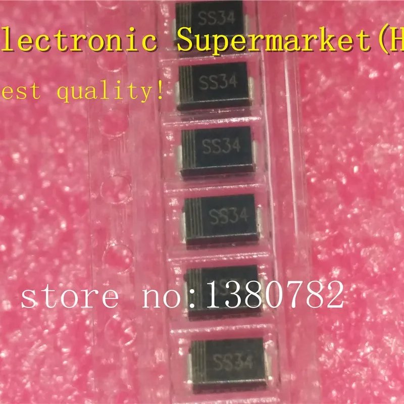 Free shipping 2000pcs IN5822 SS34 DO-214AC 1N5822 SMD Schottky Barrier Diodes,integrated circuits& Best quality In stock!