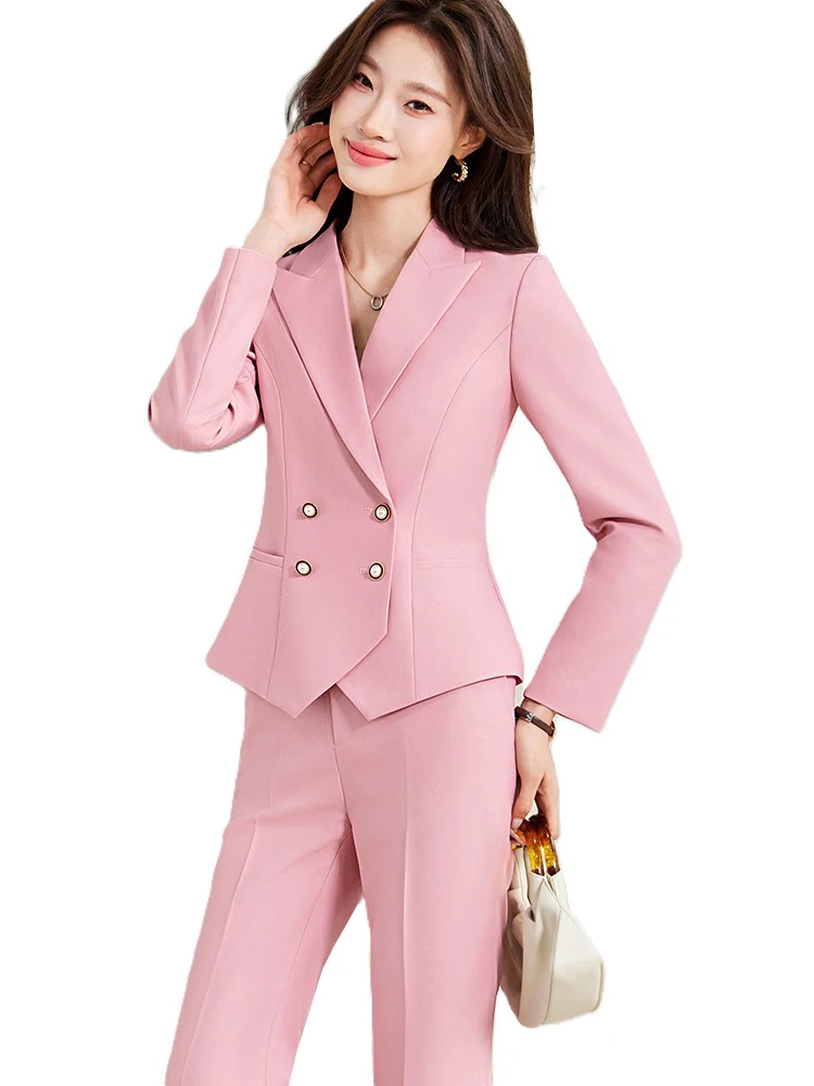 

Женский деловой костюм-двойка: пиджак и брюки для офиса