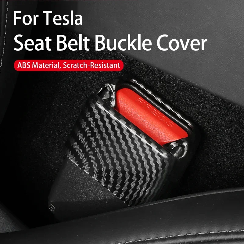 

For Tesla Model 3 Model Y Model 3+ 2024 Seatbelt Buckle Protective Cover Car Safety Belt Clip Covers Series Auto Accessories