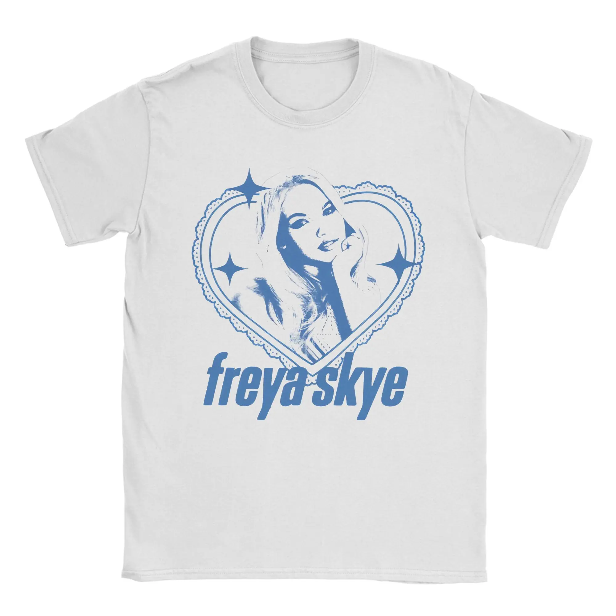 

Винтажная музыкальная футболка Freya Skye для мужчин, футболка из чистого хлопка с круглым вырезом, футболки с короткими рукавами, топы с графическим принтом