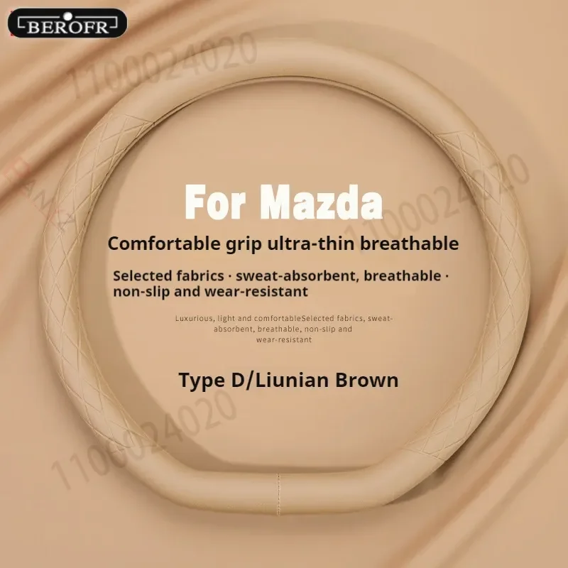 

Car Steering Wheel Cover PU Leather Anti Slip Universal Auto Decoration For Mazda 2 3 5 6 Atenza Axela CX30 CX4 CX5 CX8 CX30 CX9