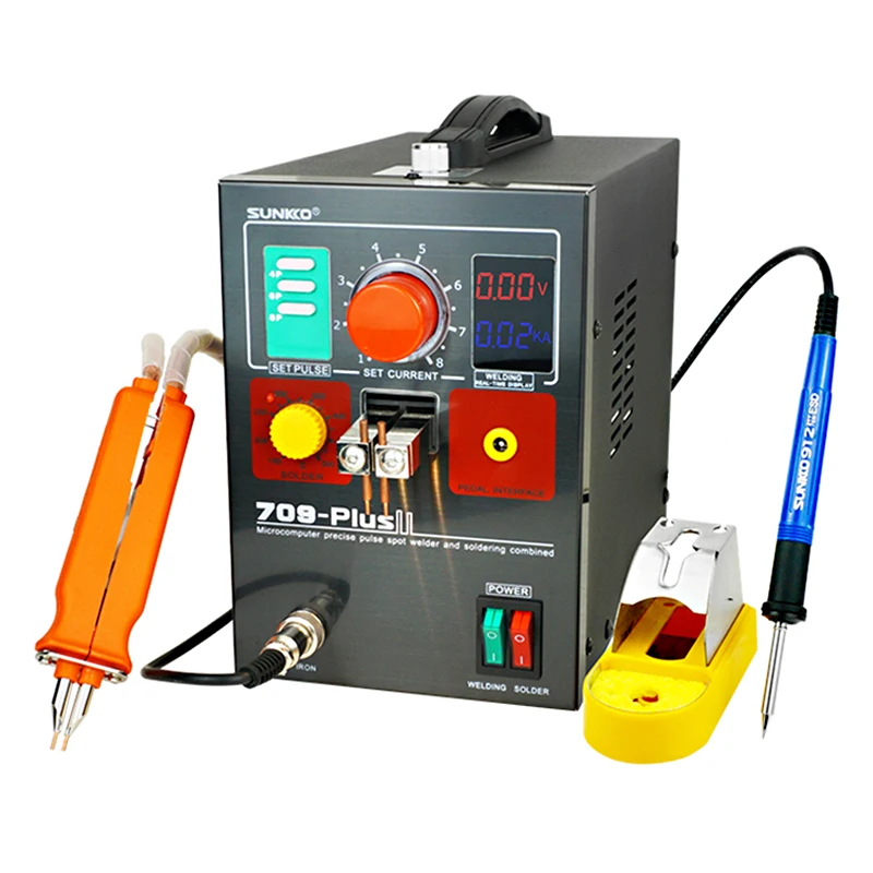 Sunkko 4.3kw 709plus Spot Welding Machine With Remote Soldering Pen Electric Soldering Iron Spot Welder For Battery Pack Welding