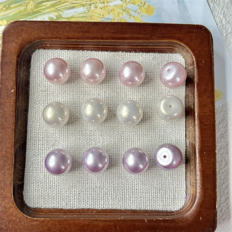 New arrived 100pcs/lot 14mm color print geometry rounds shape acrylic cabochon beads diy jewelry garment hair accessory