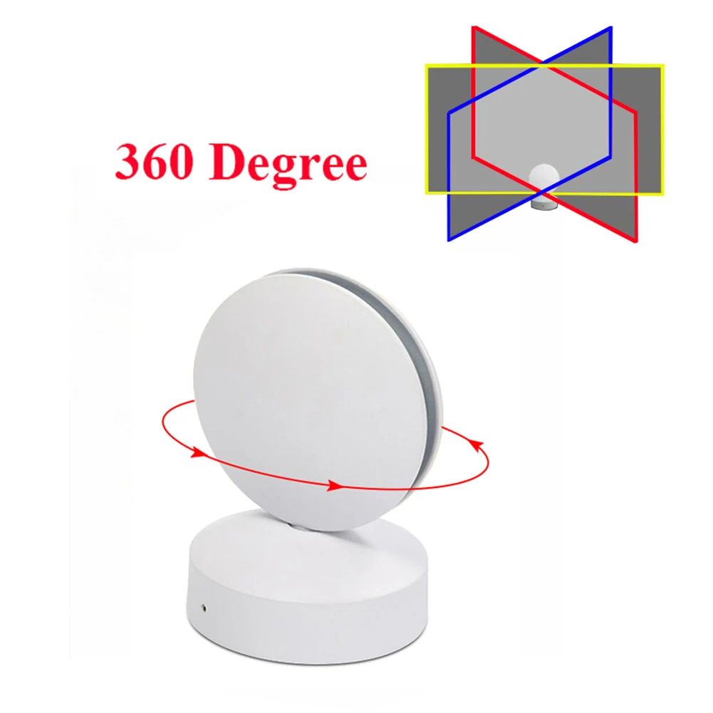 Round Shape 12w Led Window Sill Lights for Window Frame Wall Hotel Bar Corridor Led Door Lamps 360 Degree Lighting