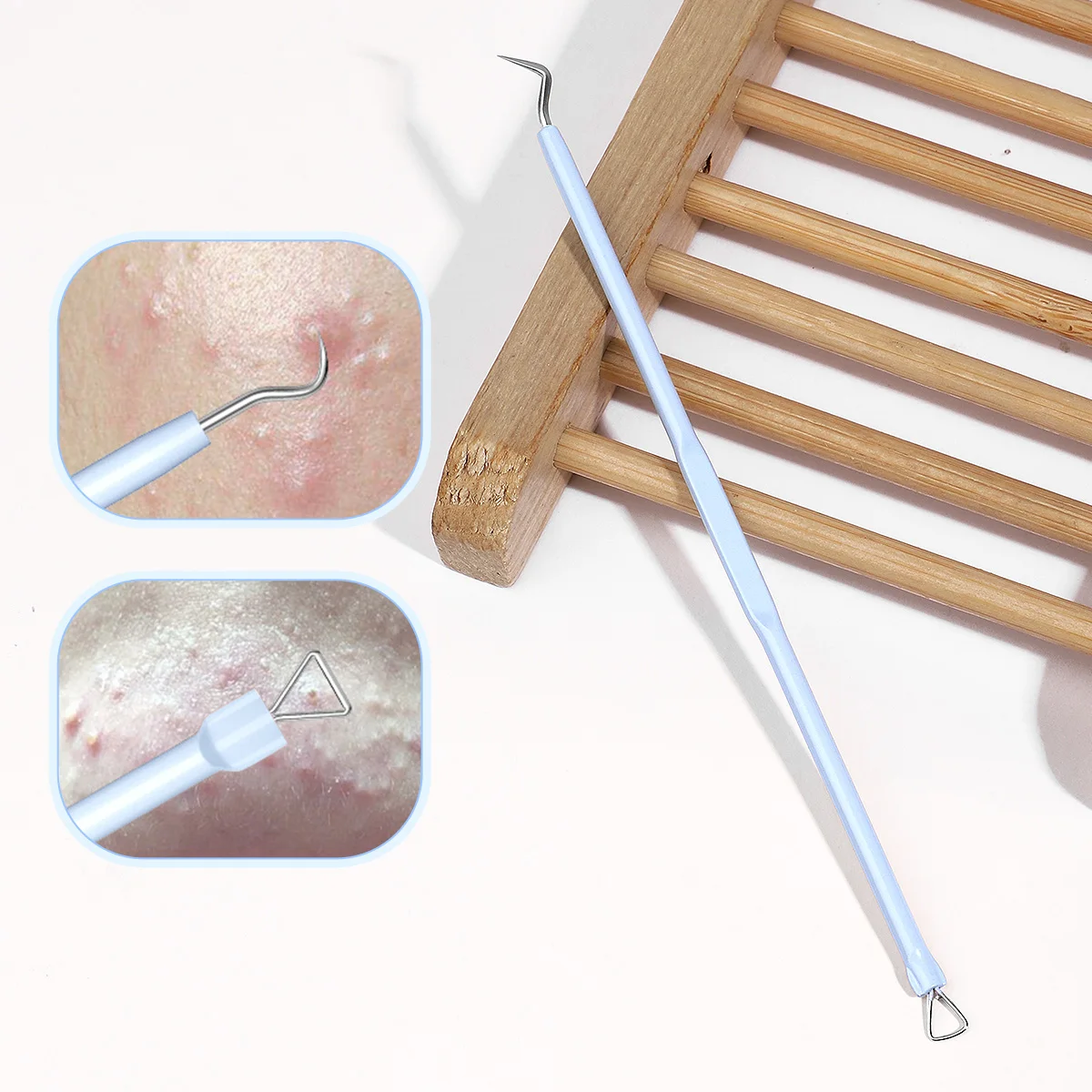 2PCS ultra-sharp acne needle to remove blackheads professional acne artifact facial beauty tools, suitable for all skin unisex.