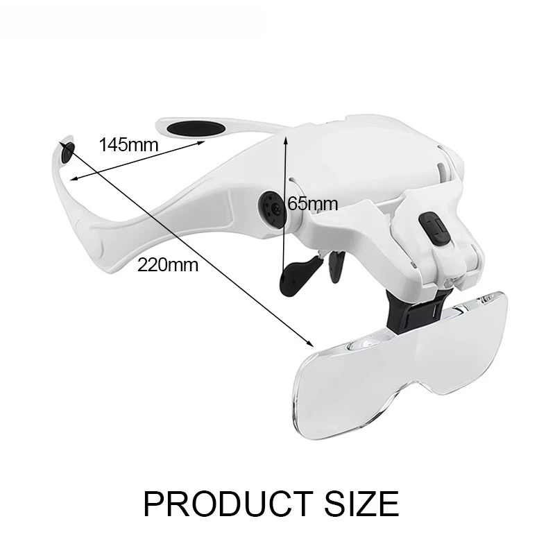 Dental Magnifying Headlight Portable LED Intraoral Light Oral Surgery Head-Mounted Magnifier Dental Instruments and Materials