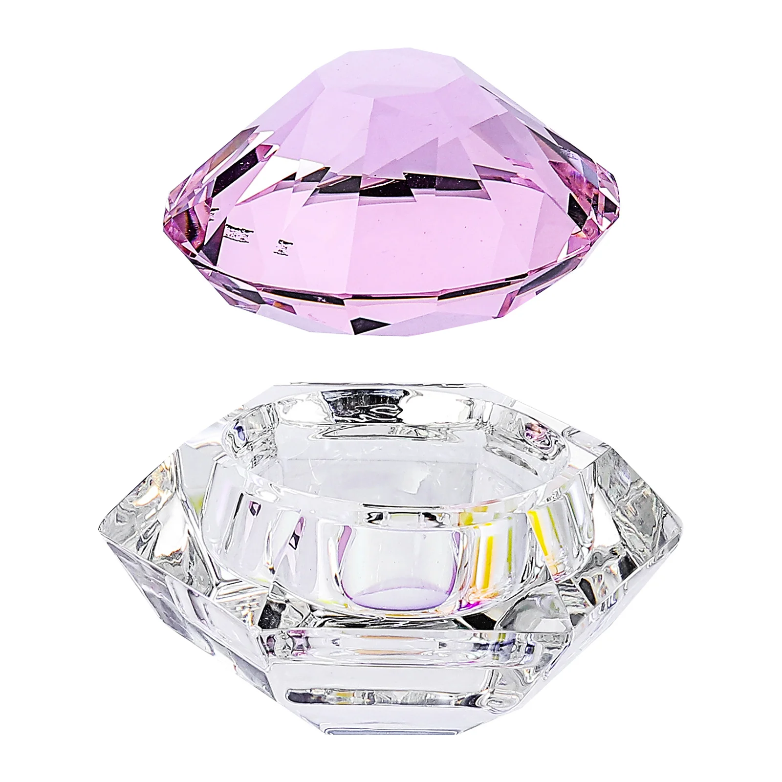 

Manicure Crystal Cup Lid Nail Art Acrylic Liquid Powder Glass Mini Nail Tiny Cup Pen Washing Bucket Tool Pen Washing Bucket