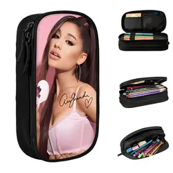 Fun Ariana Grandes Pop Music R&B Pencil Cases Pencil Box Pen Box for Student Big Capacity Bag Students School Gift Stationery