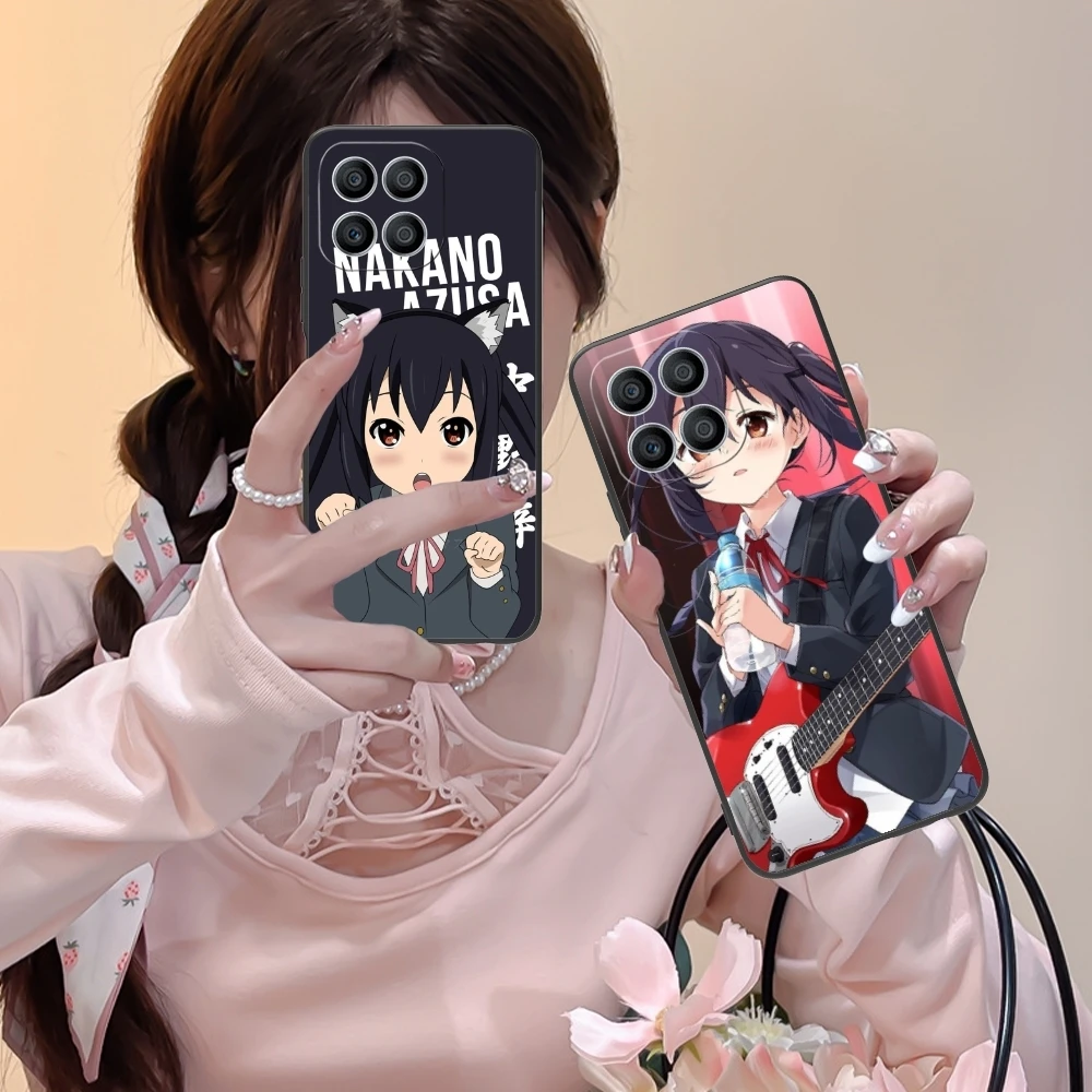 K-ON Nakano Azusa Mobile  Cell Phone Case for Huawei Honor 90 80 70 60 50 30 20 10 9 8 7 Pro S SE Lite 5G Black Cover Shell