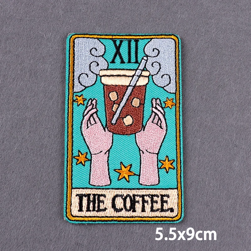 Magic Tarot Embroidery Patches On Clothes DIY Iron On Patch For Clothing Thermoadhesive Patches Fusible Patch Sew Badge