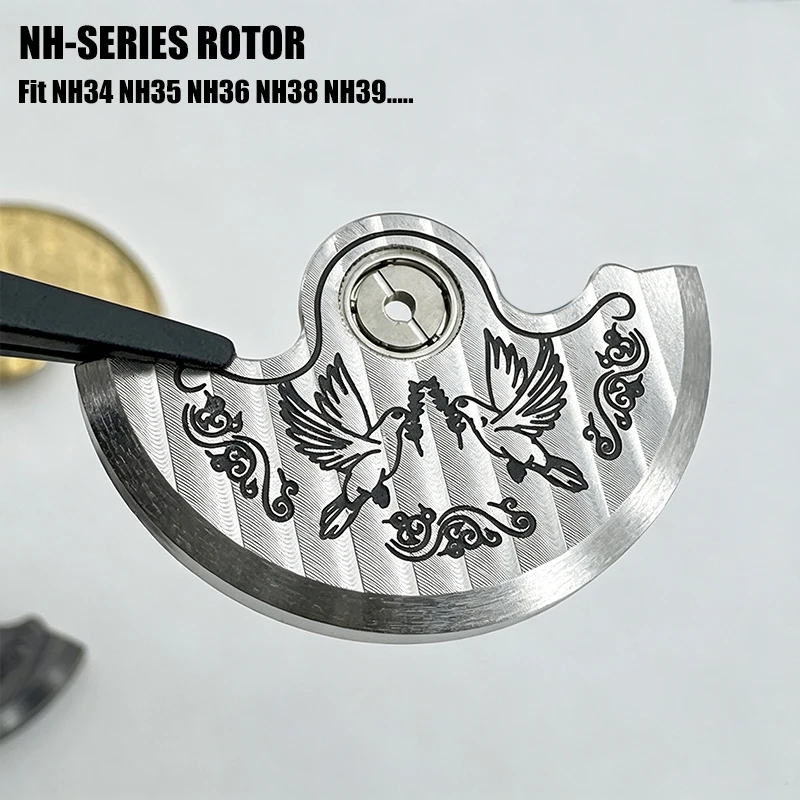Metall-Rotor für mechanisches NH35-Uhrwerk, Automatik, Uhrenzubehör, passend für NH35 NH36 NH34 NH38 NH39 NH70 4R 6R Uhrwerke