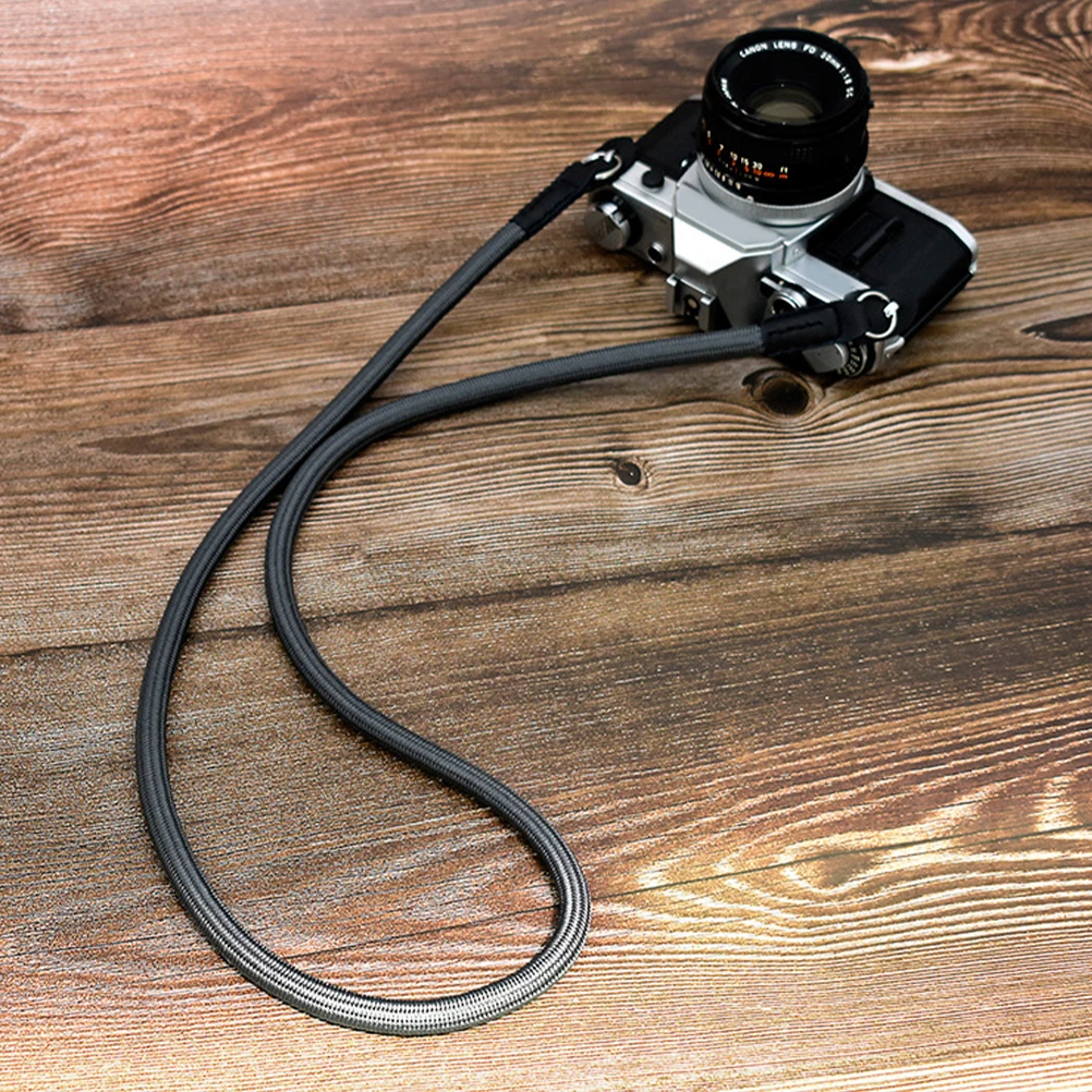 

Camera Neck Strap Polyester Wear-Resist Adjustable Mirrorless Strap Steel Ring Pad Portable Safety Sling For Travel