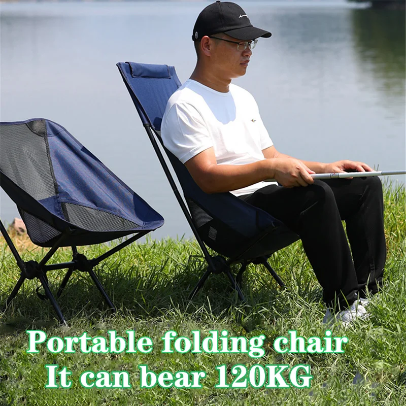 Outdoor Folding Chair Portable Maza Backrest Fishing Equipment Art Sketch Small Beach Bench  Leisure Camping Chair