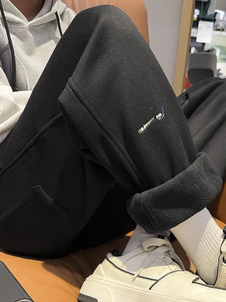 

American Sle Thiened Fce Men's Sports Pants 2024 New Winter Casual Trousers Trendy Brand Youth Leisure Pants