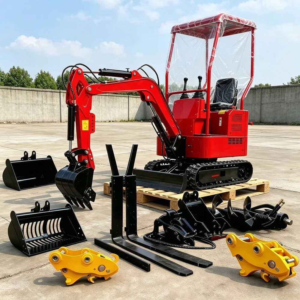 

08/1.0Ton Mini Excavator With Hydraulique SystemConstruction Diggers For HomeGraafmachineSuitable Family Taller