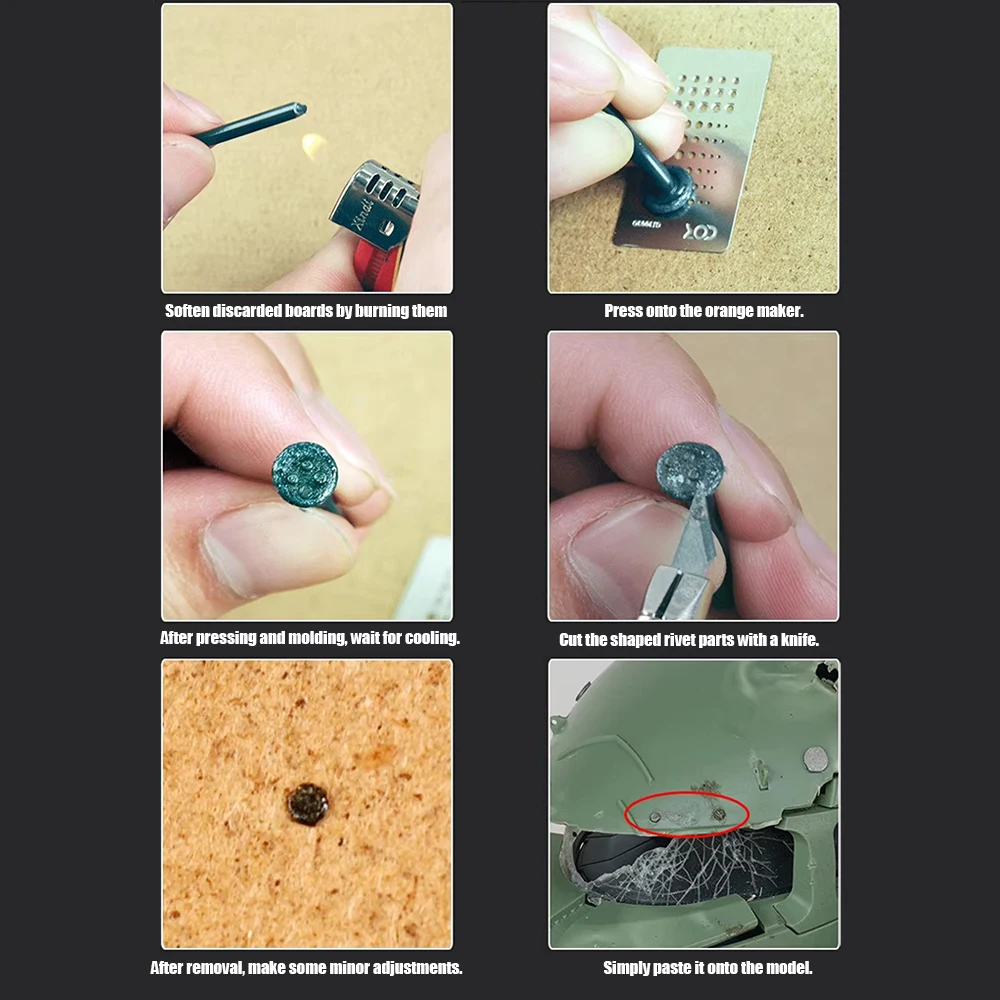 Picture 6: Rivet Template Tool for Scale Model Aircraft & Armor Rivet  Stencils Tool for Rivet Maker