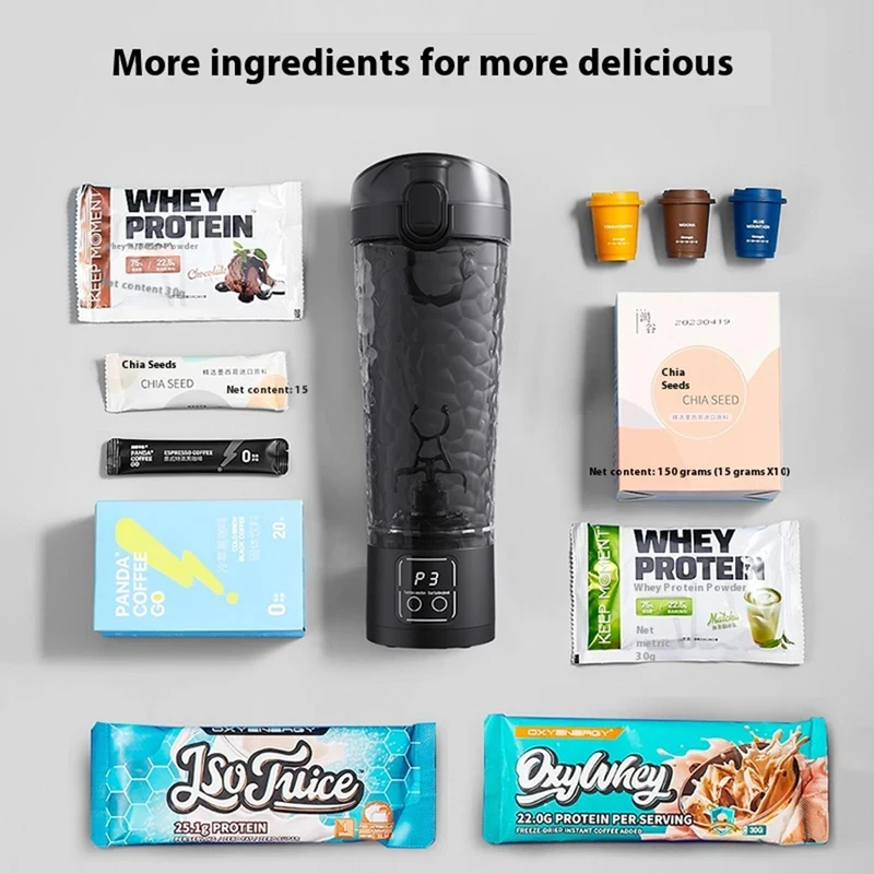 

USB charging electric protein powder mixing cup, office coffee cup, rocking cup, fitness sports water cup, cycling kettle